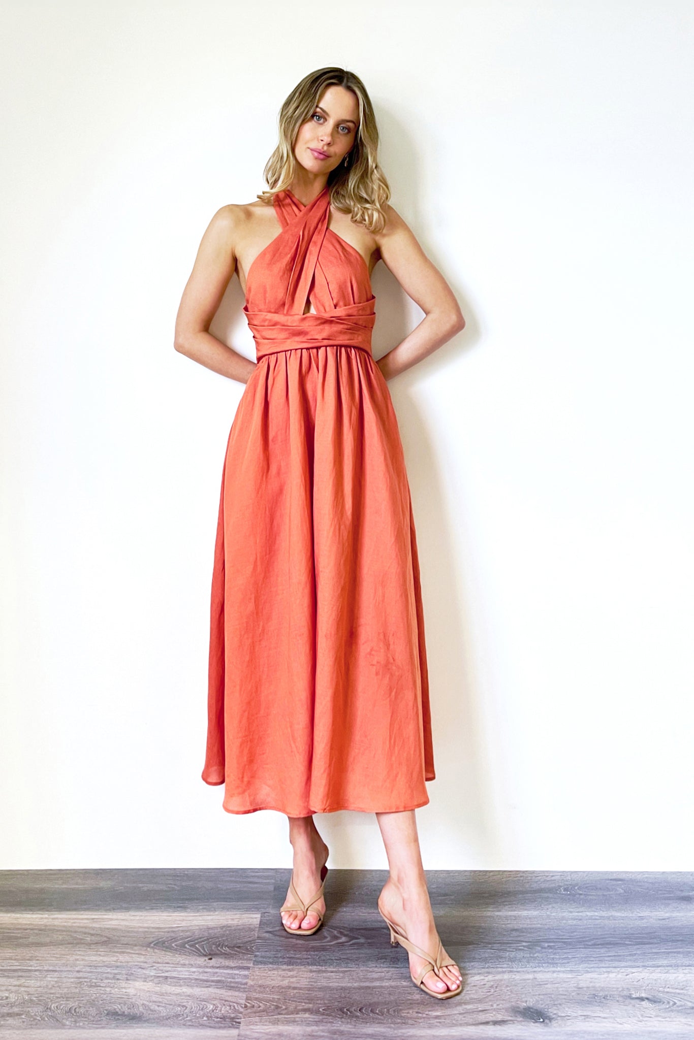 Rosette Maxi Dress