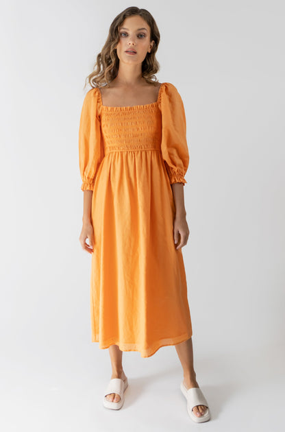 Mia Long Sleeves Midi Dress